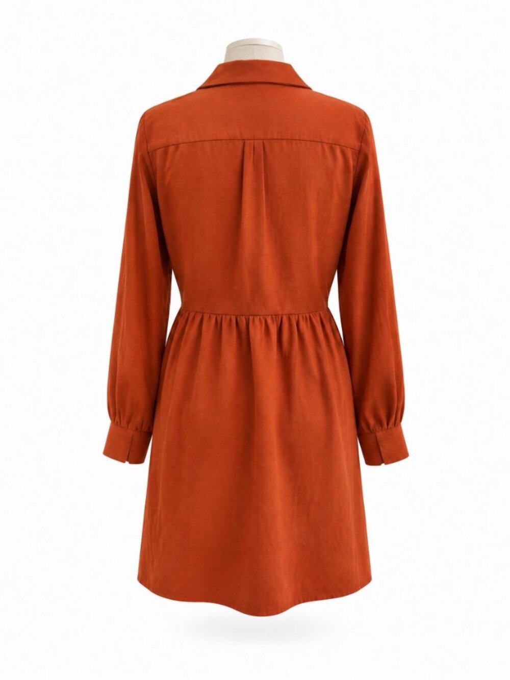 Francesca's Collection Orange Rust Dress Large - Picture 2 of 4